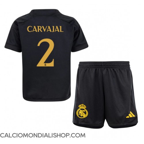 Maglie da calcio Real Madrid Daniel Carvajal #2 Terza Maglia Bambino 2023-24 Manica Corta (+ Pantaloni corti)